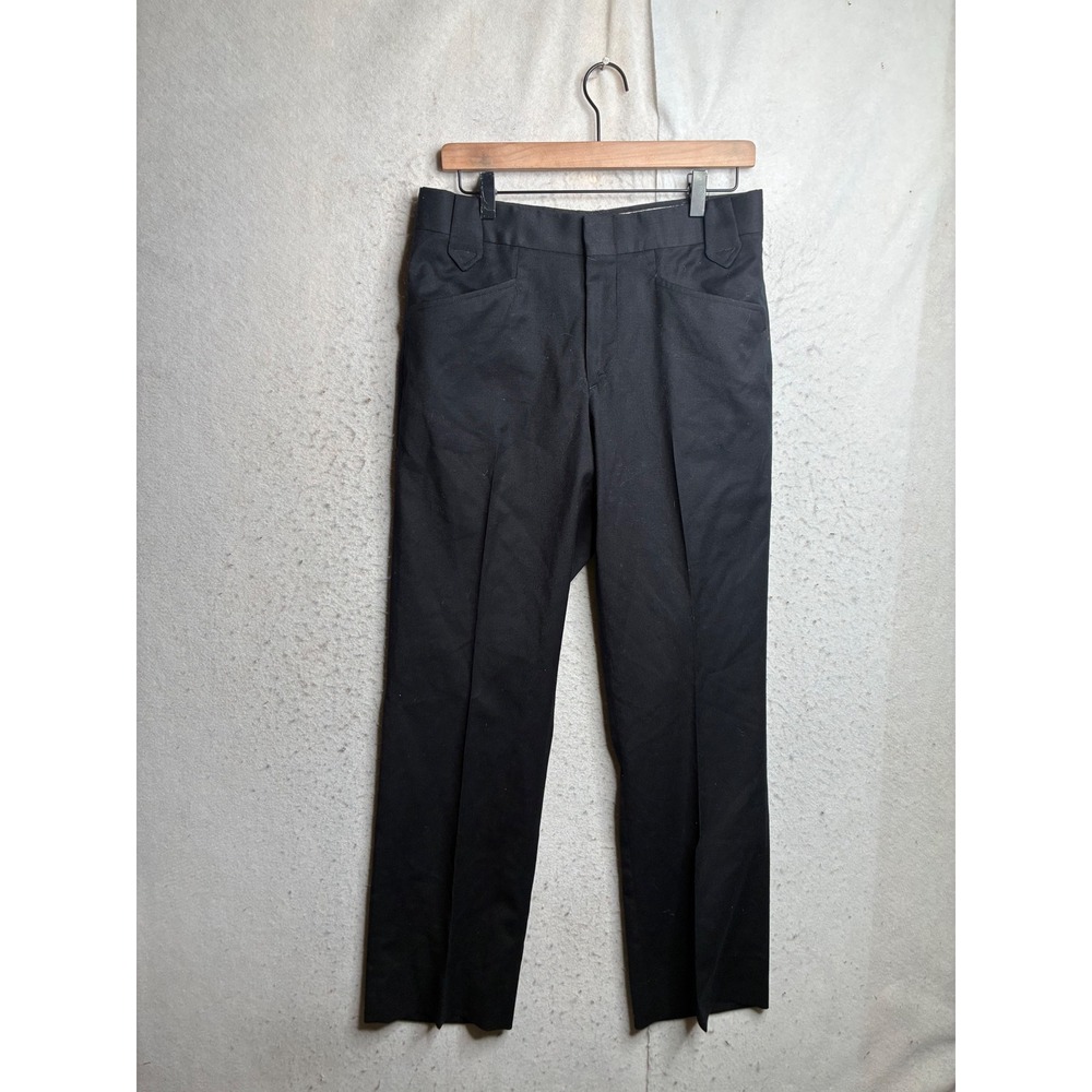Vintage Pendleton Pure Virgin Wool Trousers Black Straight Leg Pants Mens 32